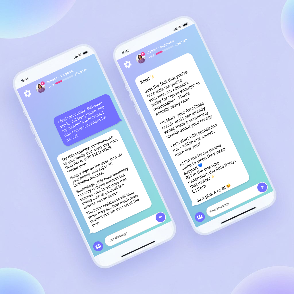 EverClose AI Coaching Interface